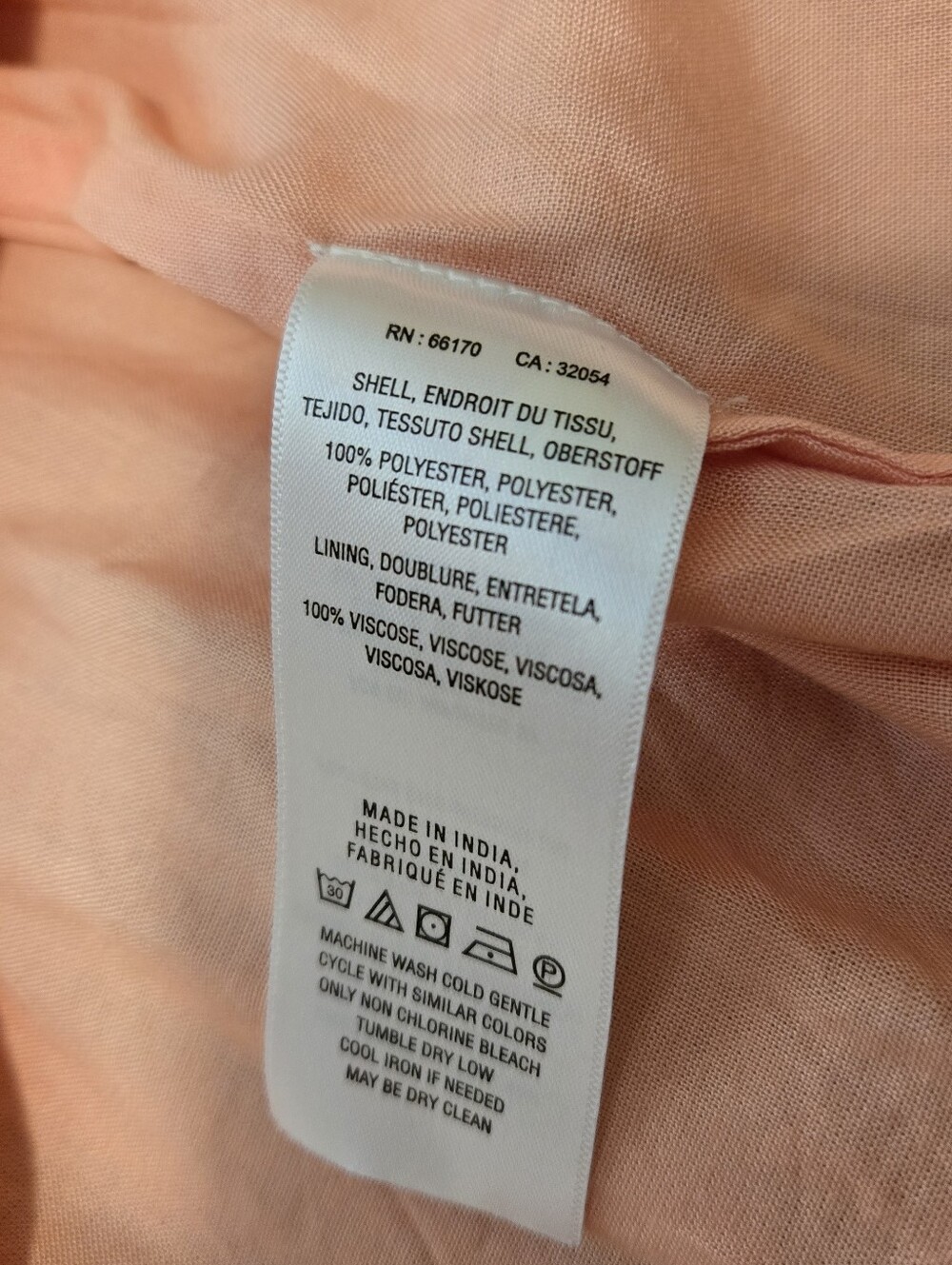 Anthropologie Akemi + Kin Fringed Tulle Skirt Pastel Peach Intricate Floral 12 - Picture 11 of 11